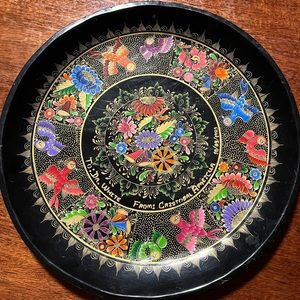 Beautiful Hand Painted Wooden Tray (KC)